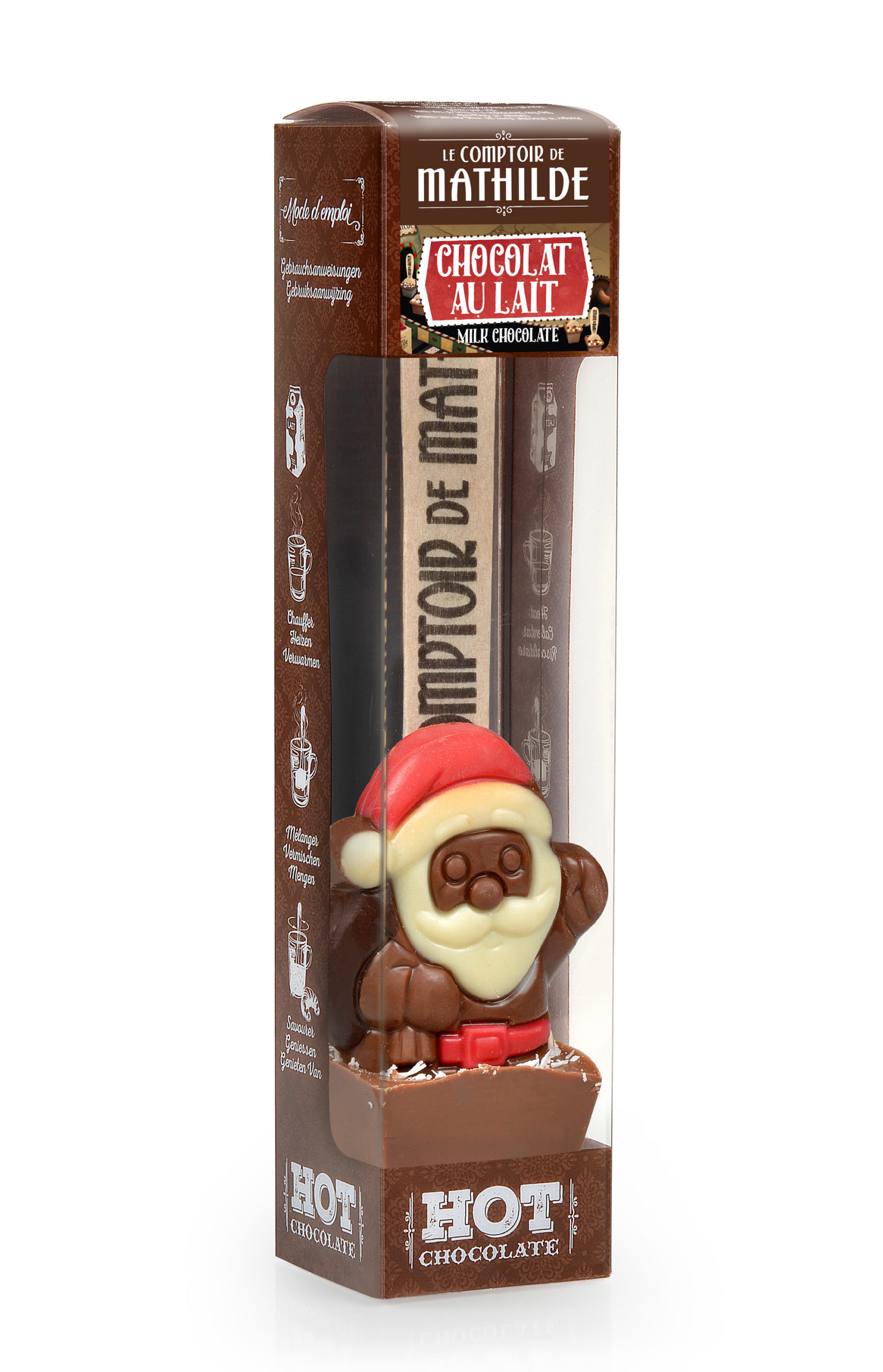 à croquer – Trinkschokolade am Stiel Vollmilch Weihnachtsmann